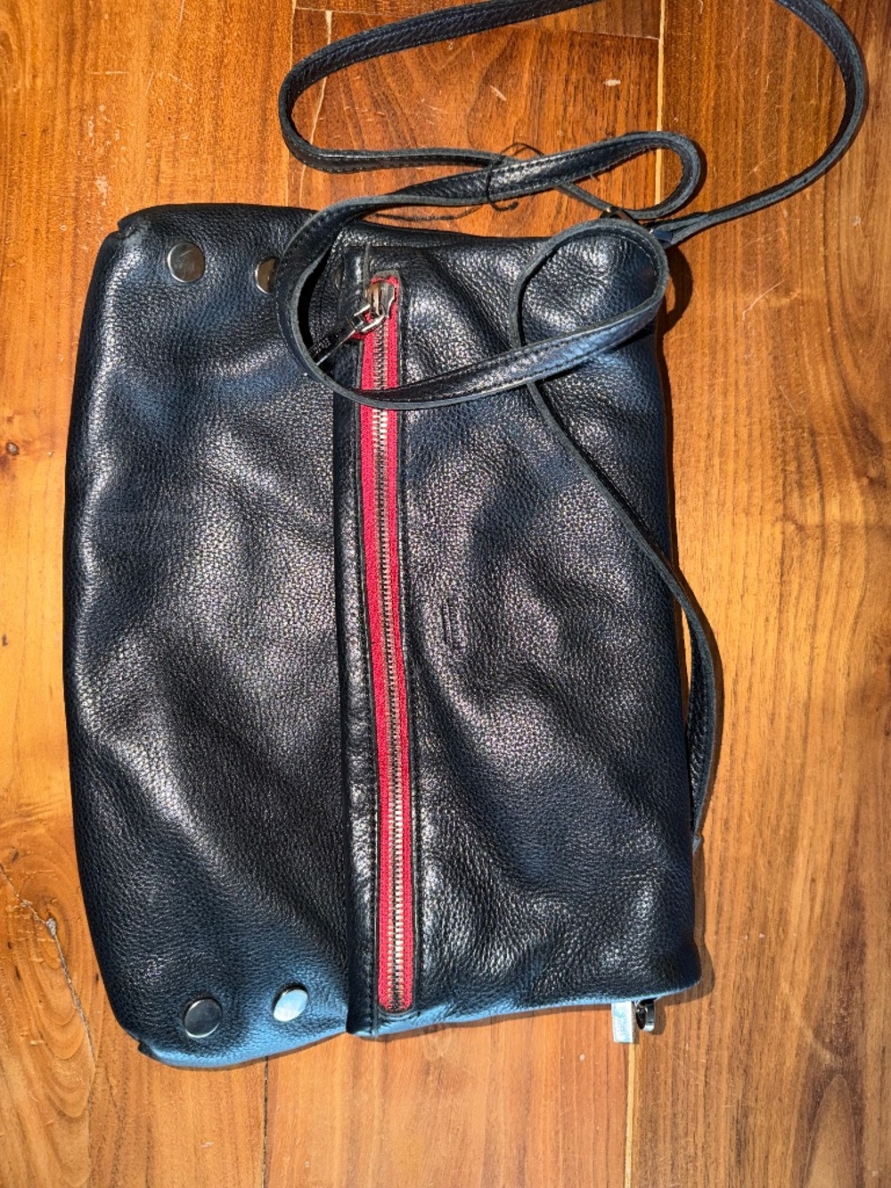 Hammit VIP Large Black W/Silver Accents Studs Crossbody Should Bag